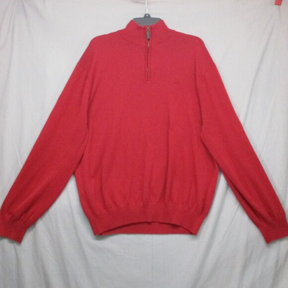Nautica Other - Nautica Men Henley Mock Neck Sweater 100% Cotton Red Men Size‎ | XXL